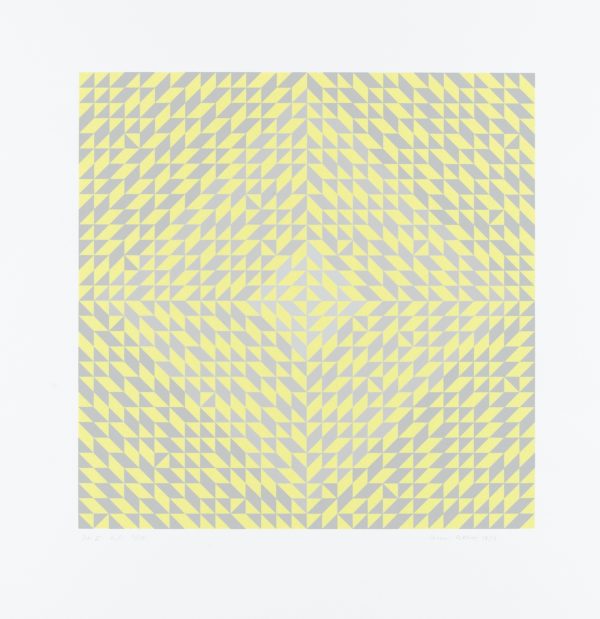 Anni Albers, Ohne Titel, 1973, Siebdruck auf Papier, 65 x 65 cm, Staatsgalerie Stuttgart © The Josef and Anni Albers Foundation / VG Bild-Kunst, Bonn 2013 