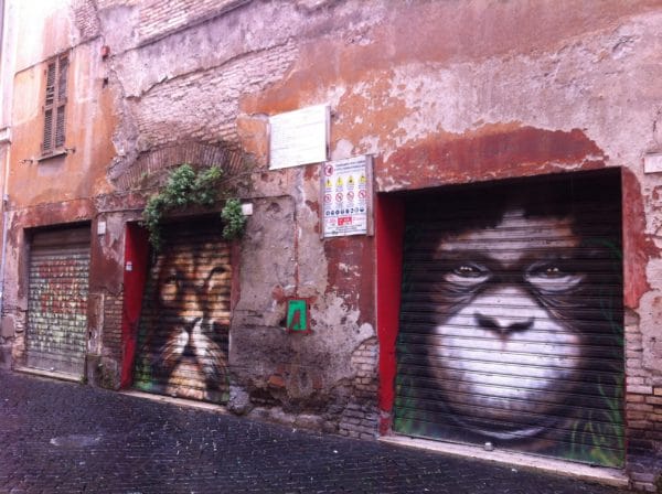 Im Borgo in Rom findet man viel Streetart. Foto © Welz