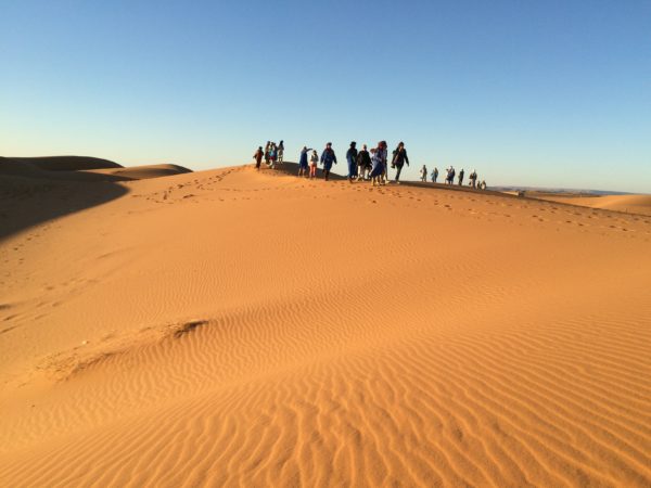 Erg Chebbi: Spaziergang durch die Dünenlandschaft. Foto © Welz