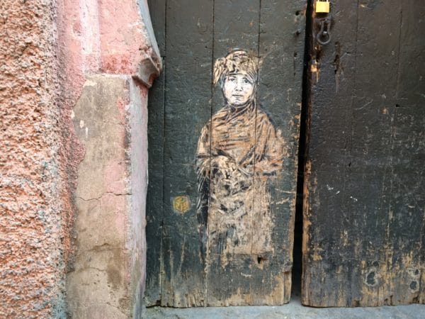Marrakesch: Ein Stencil von Christian Guemy aka C215 - Foto © Welz