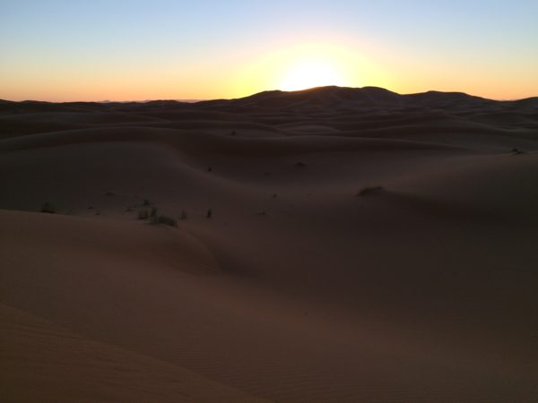 Marokko: Erg Chebbi Sonnenuntergang. Foto © Welz