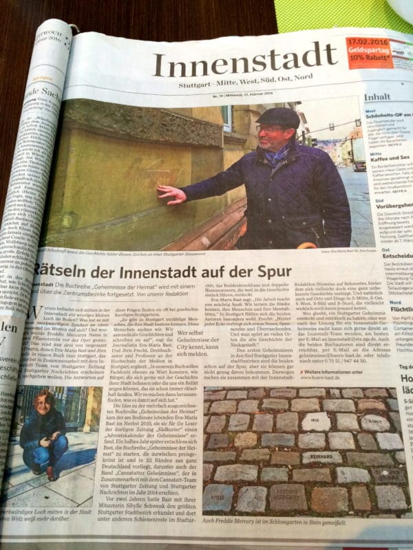 Stuttgarter Zeitung 17.02.2016 Rätseln der Innenstadt auf der Spur