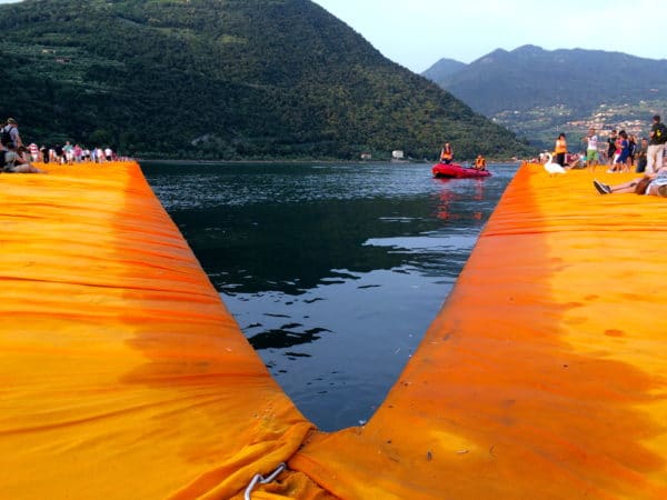 THE FLOATING PIERS dahliengelb und sexy - Foto © Welz